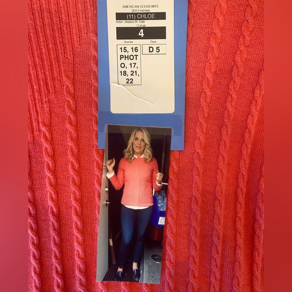 Banana Republic Orange Cable Knit Sweater with button accents LIKE NEW - Picture 4 of 4